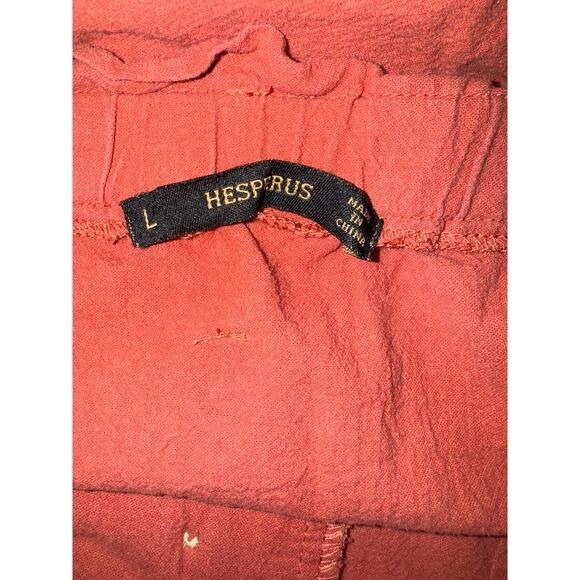 Hesperus Pink Women's Skater Mini Skirt L Buttons Pockets Stretch Waist EUC - Picture 6 of 7